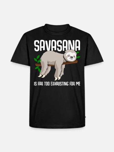 Savasana Sloth Yoga - Men's Premium Organic T-Shirt - black