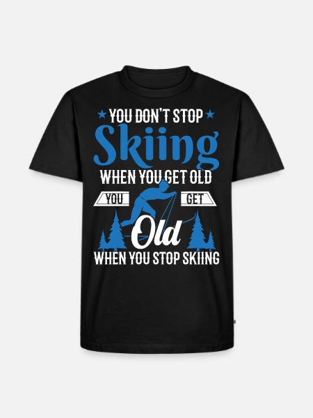 Ski Saying Old Man Grandpa - Men's Premium Organic T-Shirt - black