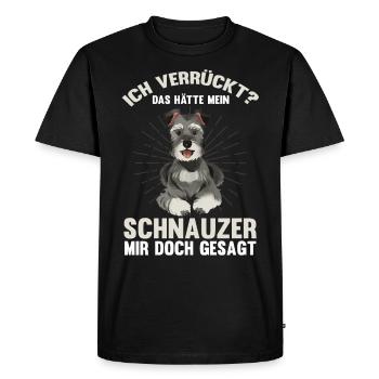 Schnauzer - Männer Premium Bio T-Shirt - Schwarz - Vorne - Nico (187cm)