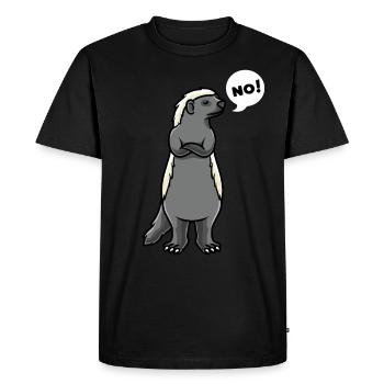 Miel Blaireau Ratel Mustelidae - T-shirt Premium bio Homme - noir - Devant - Nico (187cm)