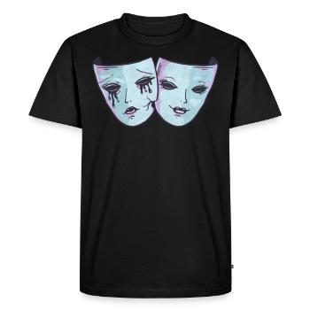 Masque de théâtre Pastel Goth Soft Grunge Esthétique - T-shirt Premium bio Homme - noir - Devant - Nico (187cm)
