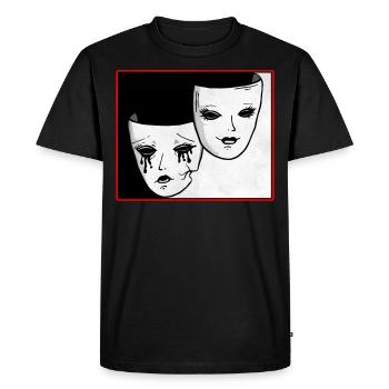 Masque de théâtre Soft Grunge Drame et Comédie Goth - T-shirt Premium bio Homme - noir - Devant - Nico (187cm)