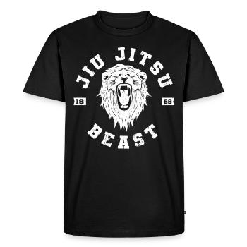 Jujutsu Japonais Bête Arts Martiaux & Jiu Jitsu - T-shirt Premium bio Homme - noir - Devant - Nico (187cm)