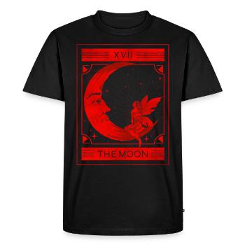 Fairycore Aesthetic Tarot Card The Moon Fairy - Men's Premium Organic T-Shirt - black - Front - Nico (187cm)