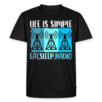 Amateur Radio Radio Radio Radio Radio Amateur Vintage - Men's Premium Organic T-Shirt - black - Front - Nico (187cm)