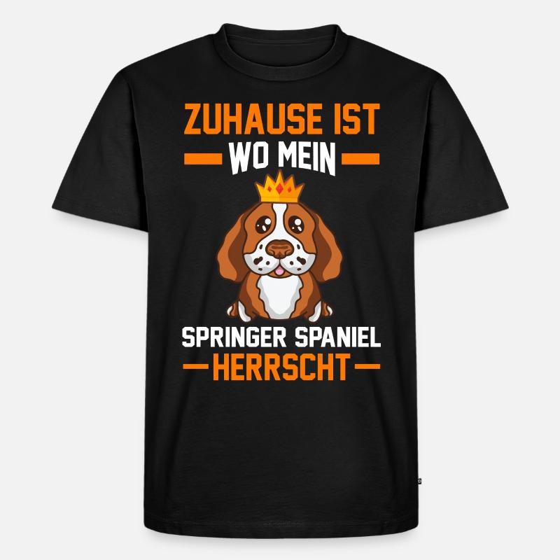 Springer Spaniel - Männer Premium Bio T-Shirt - Schwarz
