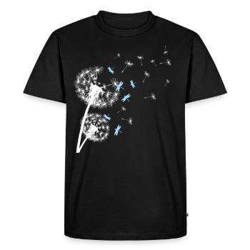 Dragonfly Dandelion Dragonflies Dragonflies - Men's Premium Organic T-Shirt - black - Front - Nico (187cm)