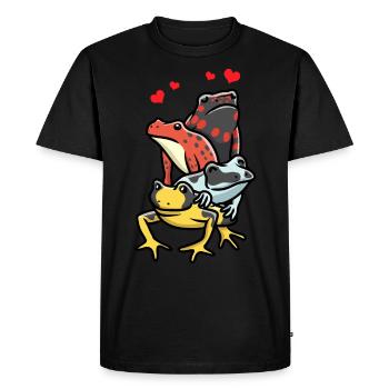 Tree climbing frog poison dart frog color frog - Men's Premium Organic T-Shirt - black - Front - Nico (187cm)