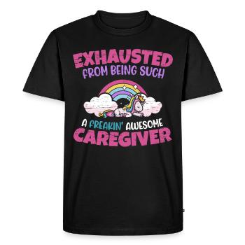 Caregiver Nurse Aide Caregiver - Men's Premium Organic T-Shirt - black - Front - Nico (187cm)