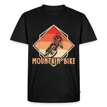 VÉLO DE MONTAGNE VÉTÉT BIKE - T-shirt Premium bio Homme - noir - Devant - Nico (187cm)