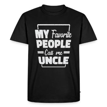 My Favorite People Call Me Uncle Onkel Onkel - Men's Premium Organic T-Shirt - black - Front - Nico (187cm)