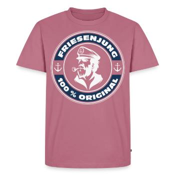 Friesenjung 100 % Original - Männer Premium Bio T-Shirt - Mauve - Vorne - Nico (187cm)