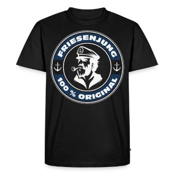 Friesenjung 100 % Original - Männer Premium Bio T-Shirt - Schwarz - Vorne - Nico (187cm)