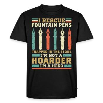 Collector Pens Ink Fountain Pen Collector Gesch - Men's Premium Organic T-Shirt - black - Front - Nico (187cm)