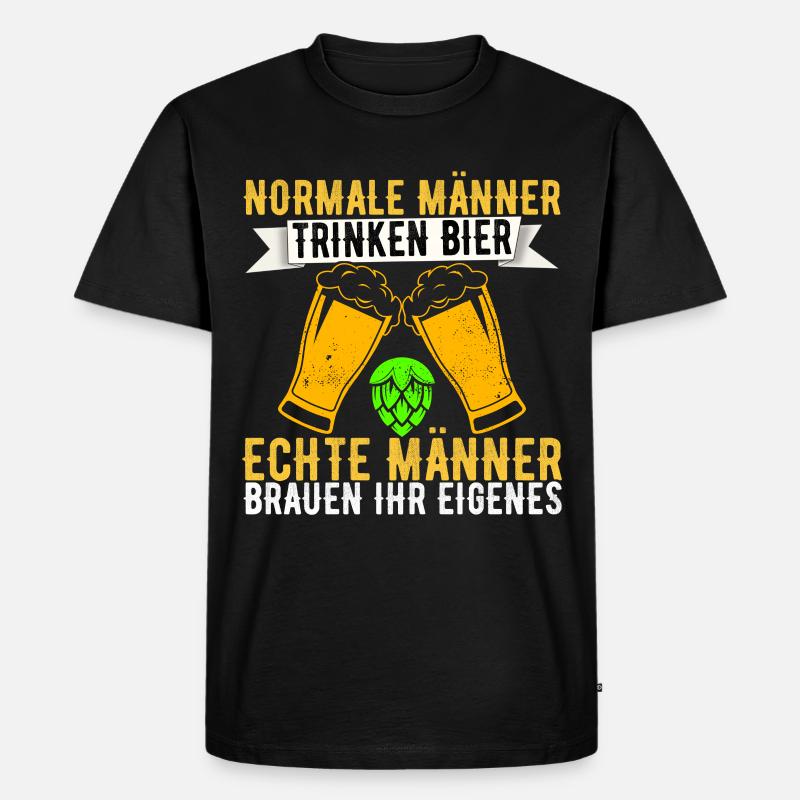 Bierbrauer Bierbrauen Bier Geschenk - Männer Premium Bio T-Shirt - Schwarz