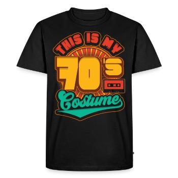 Costume des années 70 Seventies Rétro - T-shirt Premium bio Homme - noir - Devant - Nico (187cm)