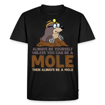 Taupe Soyez toujours vous-même Taupes - T-shirt Premium bio Homme - noir - Devant - Nico (187cm)