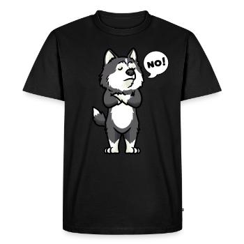 Pomsky Chien Chien Amoureux des chiens - T-shirt Premium bio Homme - noir - Devant - Nico (187cm)
