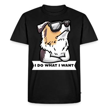Chien de berger australien têtu Aussie - T-shirt Premium bio Homme - noir - Devant - Nico (187cm)