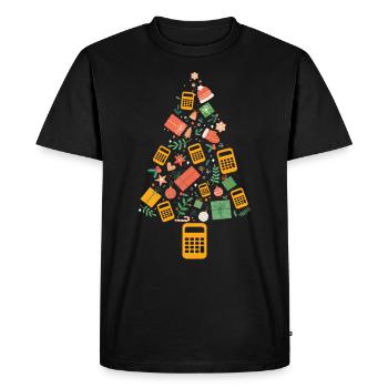Comptable d’arbre de Noël CPA - T-shirt Premium bio Homme - noir - Devant - Nico (187cm)
