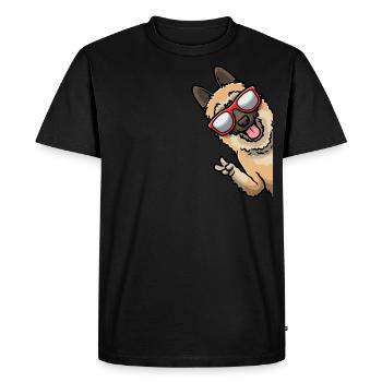 Laekenois Chien Berger Belge - T-shirt Premium bio Homme - noir - Devant - Nico (187cm)