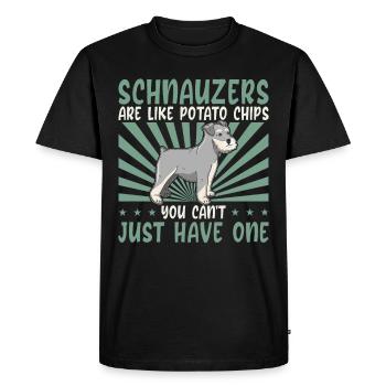 Schnauzer Chien Propriétaire de chien Propriétaire de chien Cadeau - T-shirt Premium bio Homme - noir - Devant - Nico (187cm)