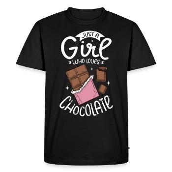 Conception de chocolat pour un amateur de chocolat - T-shirt Premium bio Homme - noir - Devant - Nico (187cm)
