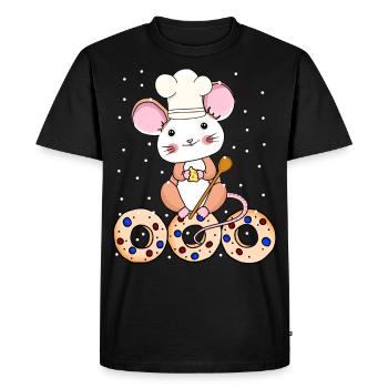 Mouse Baker Xmas Christmas Christmas Child - Men's Premium Organic T-Shirt - black - Front - Nico (187cm)