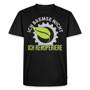 E Car E Mobility Electric Car Slogan - Men's Premium Organic T-Shirt - black - Front - Nico (187cm)