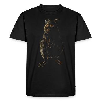 a quokka consisting of individual stripes and - Men's Premium Organic T-Shirt - black - Front - Nico (187cm)