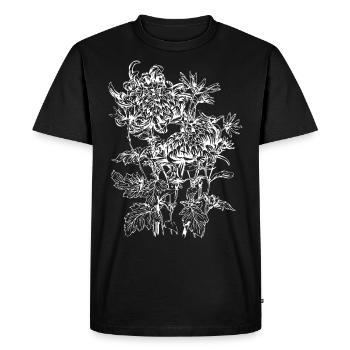Vintage Retro Flower Floral Design Art Floral - T-shirt Premium bio Homme - noir - Devant - Nico (187cm)