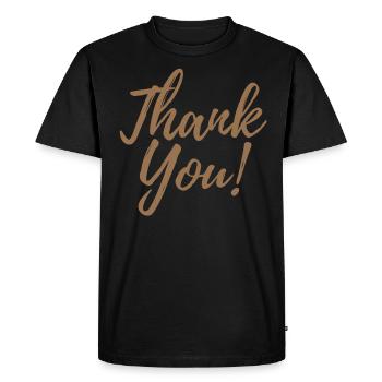 MERCI! MERCI POUR TOUT! JUSTE MERCI - T-shirt Premium bio Homme - noir - Devant - Nico (187cm)