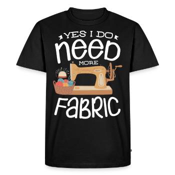 Construction de couture pour un ventilateur de couette à coudre - T-shirt Premium bio Homme - noir - Devant - Nico (187cm)