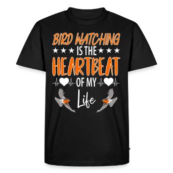Observation des oiseaux Oiseaux Observation des oiseaux Oiseaux - T-shirt Premium bio Homme - noir - Devant - Nico (187cm)