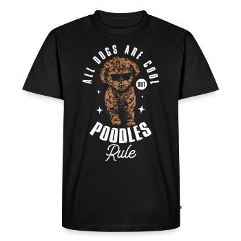 Conception de caniche pour les amateurs de caniches - T-shirt Premium bio Homme - noir - Devant - Nico (187cm)