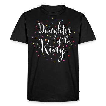 Fille du Roi Jésus Dieu Christ Don - T-shirt Premium bio Homme - noir - Devant - Nico (187cm)