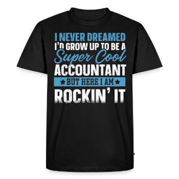 Comptabilité Drôle Diplôme de comptable - T-shirt Premium bio Homme - noir - Devant - Nico (187cm)