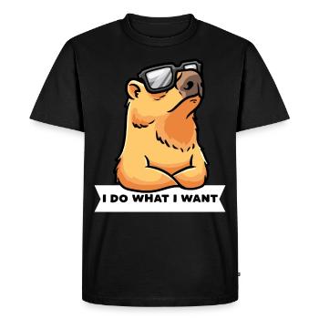 Capybara Capybara Persistent Capybara - Men's Premium Organic T-Shirt - black - Front - Nico (187cm)