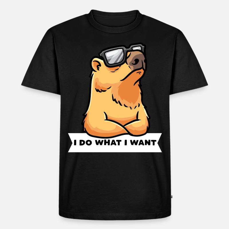 Capybara Capybara Capybara persistant - T-shirt Premium bio Homme - noir