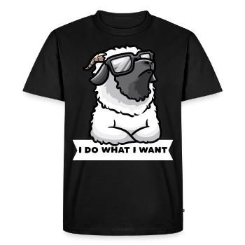 Moutons à nez noir du Valais têtus Moutons - T-shirt Premium bio Homme - noir - Devant - Nico (187cm)