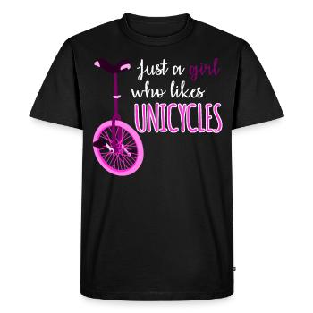Monocycle J’aime le monocycle monocycle - T-shirt Premium bio Homme - noir - Devant - Nico (187cm)