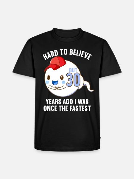 30 år sedan 30 år snabbaste 30-årsdagen - Ekologisk premium-T-shirt herr - svart