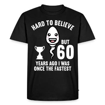 Il y a 60 ans 60 ans le plus rapide 60e anniversaire - T-shirt Premium bio Homme - noir - Devant - Nico (187cm)