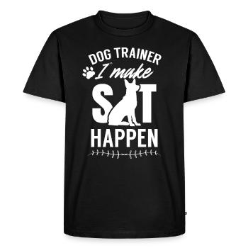 Dresseur de chiens École canine Maître-chien Dicton - T-shirt Premium bio Homme - noir - Devant - Nico (187cm)