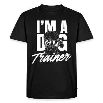 I am a dog trainer dog handler dog school - Men's Premium Organic T-Shirt - black - Front - Nico (187cm)
