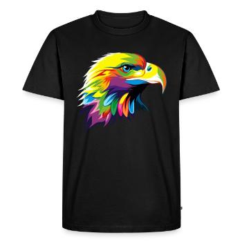 juste un garçon qui aime les aigles oiseau aigle - T-shirt Premium bio Homme - noir - Devant - Nico (187cm)