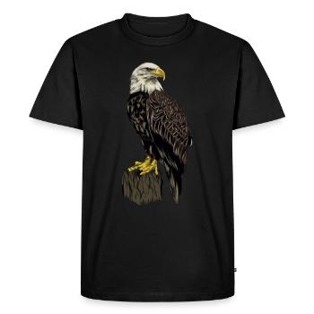 juste une fille qui aime les aigles oiseau aigle - T-shirt Premium bio Homme - noir - Devant - Nico (187cm)