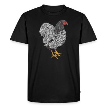Wyandotten Poulet I Poulet Volaille Motif pour - T-shirt Premium bio Homme - noir - Devant - Nico (187cm)
