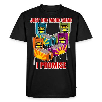 Pinball Pinball Machine Joke with Pinball Machine - Men's Premium Organic T-Shirt - black - Front - Nico (187cm)