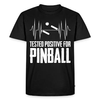 Pinball Pinball Machine Pinball - Men's Premium Organic T-Shirt - black - Front - Nico (187cm)